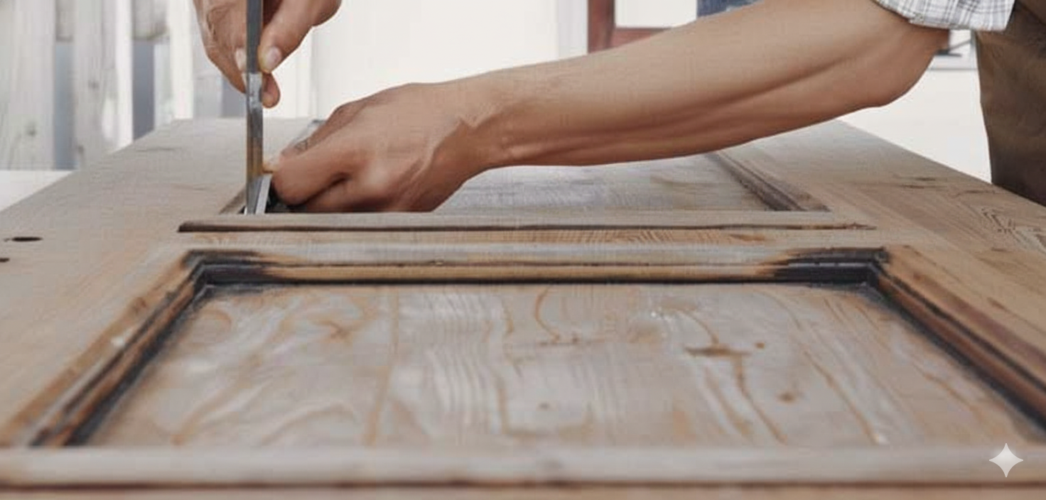 Professional sliding door installation with elegant entrance and plants